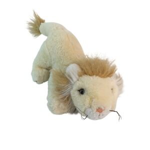Lion Plush Stuffed Animal 14 inch Tan Realistic Prowling Safari Jungle Toy